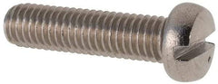 Value Collection - M5x0.80 Metric Coarse, 20mm Length Under Head Slotted Drive Machine Screw - Fillister Head, Grade 316 & A4 Stainless Steel, Uncoated, Without Washer - Industrial Tool & Supply