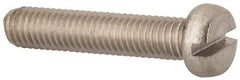 Value Collection - M5x0.80 Metric Coarse, 25mm Length Under Head Slotted Drive Machine Screw - Fillister Head, Grade 316 & A4 Stainless Steel, Uncoated, Without Washer - Industrial Tool & Supply