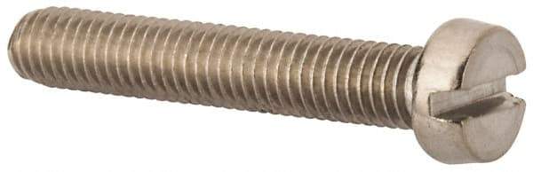 Value Collection - M5x0.80 Metric Coarse, 30mm Length Under Head Slotted Drive Machine Screw - Fillister Head, Grade 316 & A4 Stainless Steel, Uncoated, Without Washer - Industrial Tool & Supply