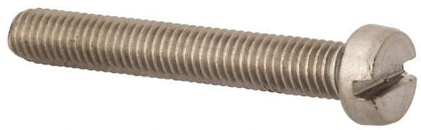 Value Collection - M5x0.80 Metric Coarse, 35mm Length Under Head Slotted Drive Machine Screw - Fillister Head, Grade 316 & A4 Stainless Steel, Uncoated, Without Washer - Industrial Tool & Supply