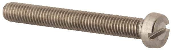 Value Collection - M5x0.80 Metric Coarse, 40mm Length Under Head Slotted Drive Machine Screw - Fillister Head, Grade 316 & A4 Stainless Steel, Uncoated, Without Washer - Industrial Tool & Supply