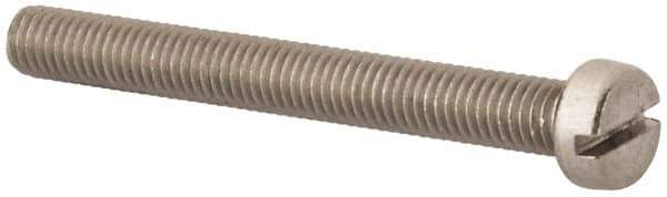 Value Collection - M5x0.80 Metric Coarse, 45mm Length Under Head Slotted Drive Machine Screw - Fillister Head, Grade 316 & A4 Stainless Steel, Uncoated, Without Washer - Industrial Tool & Supply