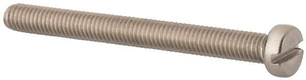 Value Collection - M5x0.80 Metric Coarse, 50mm Length Under Head Slotted Drive Machine Screw - Fillister Head, Grade 316 & A4 Stainless Steel, Uncoated, Without Washer - Industrial Tool & Supply