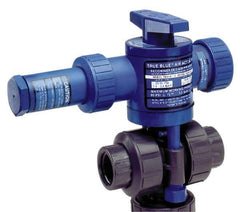 Plast-O-Matic - 1/2" Pipe, CPVC Pneumatic Spring Return Actuated Ball Valve - EPDM Seal, True Union End Connection - Industrial Tool & Supply