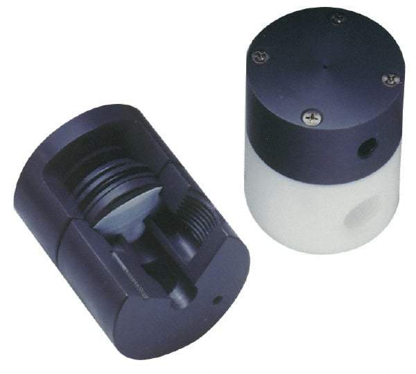 Plast-O-Matic - 1" Pipe, 100 Max psi, Diaphragm Valve - Female NPT End Connection, PVC - Industrial Tool & Supply