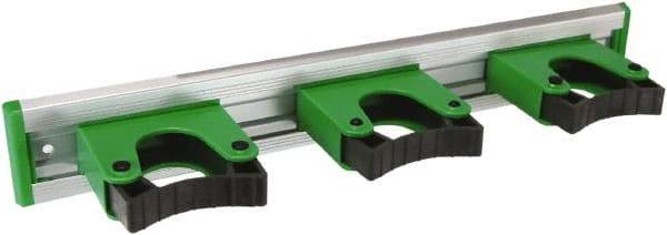 Unger - 3-1/4" Projection, 2" High, Aluminum & Plastic, Tool Holder - 14" Long, 3 Holders - Industrial Tool & Supply