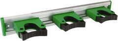 Unger - 3-1/4" Projection, 2" High, Aluminum & Plastic, Tool Holder - 14" Long, 3 Holders - Industrial Tool & Supply