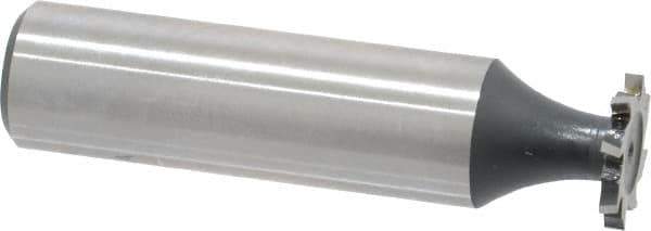 Interstate - 1/2" Diam x 1/16" Face Width, Cobalt, 8 Teeth, Shank Connection Woodruff Keyseat Cutter - Uncoated, 2-1/16" OAL x 1/2" Shank, Staggered Teeth, ANSI 204, Old Standard 1 - Industrial Tool & Supply