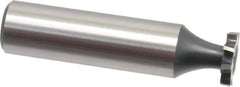 Interstate - 1/2" Diam x 3/32" Face Width, Cobalt, 8 Teeth, Shank Connection Woodruff Keyseat Cutter - Uncoated, 2-3/32" OAL x 1/2" Shank, Staggered Teeth, ANSI 304, Old Standard 2 - Industrial Tool & Supply