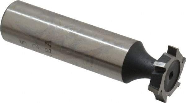 Interstate - 5/8" Diam x 1/8" Face Width, Cobalt, 8 Teeth, Shank Connection Woodruff Keyseat Cutter - Uncoated, 2-1/8" OAL x 1/2" Shank, Staggered Teeth, ANSI 405, Old Standard 5 - Industrial Tool & Supply