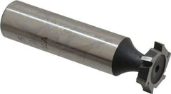 Interstate - 5/8" Diam x 1/8" Face Width, Cobalt, 8 Teeth, Shank Connection Woodruff Keyseat Cutter - Uncoated, 2-1/8" OAL x 1/2" Shank, Staggered Teeth, ANSI 405, Old Standard 5 - Industrial Tool & Supply