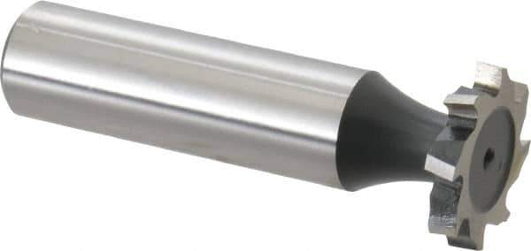 Interstate - 3/4" Diam x 1/8" Face Width, Cobalt, 10 Teeth, Shank Connection Woodruff Keyseat Cutter - Uncoated, 2-1/8" OAL x 1/2" Shank, Staggered Teeth, ANSI 406, Old Standard 7 - Industrial Tool & Supply