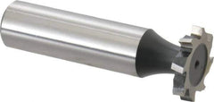 Interstate - 3/4" Diam x 1/8" Face Width, Cobalt, 10 Teeth, Shank Connection Woodruff Keyseat Cutter - Uncoated, 2-1/8" OAL x 1/2" Shank, Staggered Teeth, ANSI 406, Old Standard 7 - Industrial Tool & Supply