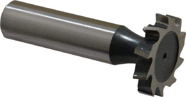 Interstate - 1" Diam x 3/16" Face Width, Cobalt, 12 Teeth, Shank Connection Woodruff Keyseat Cutter - Uncoated, 2-3/16" OAL x 1/2" Shank, Staggered Teeth, ANSI 608, Old Standard 13 - Industrial Tool & Supply
