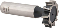 Interstate - 1" Diam x 1/4" Face Width, Cobalt, 12 Teeth, Shank Connection Woodruff Keyseat Cutter - Uncoated, 2-1/4" OAL x 1/2" Shank, Staggered Teeth, ANSI 808, Old Standard 15 - Industrial Tool & Supply