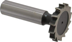 Interstate - 1-1/4" Diam x 3/16" Face Width, Cobalt, 14 Teeth, Shank Connection Woodruff Keyseat Cutter - Uncoated, 2-3/16" OAL x 1/2" Shank, Staggered Teeth, ANSI 610, Old Standard 19 - Industrial Tool & Supply