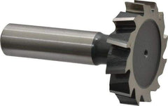 Interstate - 1-1/2" Diam x 5/16" Face Width, Cobalt, 16 Teeth, Shank Connection Woodruff Keyseat Cutter - Uncoated, 2-5/16" OAL x 1/2" Shank, Staggered Teeth, ANSI 1012, Old Standard 25 - Industrial Tool & Supply