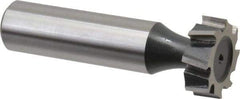 Interstate - 3/4" Diam x 1/4" Face Width, Cobalt, 10 Teeth, Shank Connection Woodruff Keyseat Cutter - Uncoated, 2-1/4" OAL x 1/2" Shank, Staggered Teeth, ANSI 806, Old Standard 91 - Industrial Tool & Supply