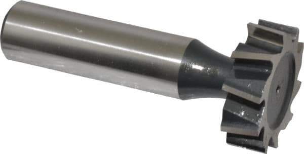 Interstate - 1" Diam x 5/16" Face Width, Cobalt, 10 Teeth, Shank Connection Woodruff Keyseat Cutter - Uncoated, 2-5/16" OAL x 1/2" Shank, Staggered Teeth, ANSI 1008, Old Standard B - Industrial Tool & Supply