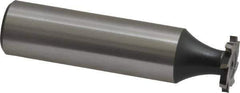 Interstate - 1/2" Diam x 1/16" Face Width, High Speed Steel, 8 Teeth, Shank Connection Woodruff Keyseat Cutter - Uncoated, 2-1/16" OAL x 1/2" Shank, Staggered Teeth, ANSI 204, Old Standard 1 - Industrial Tool & Supply