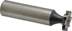 Interstate - 5/8" Diam x 3/32" Face Width, High Speed Steel, 8 Teeth, Shank Connection Woodruff Keyseat Cutter - Uncoated, 2-3/32" OAL x 1/2" Shank, Staggered Teeth, ANSI 305, Old Standard 4 - Industrial Tool & Supply