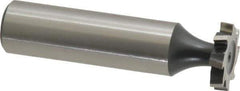 Interstate - 5/8" Diam x 1/8" Face Width, High Speed Steel, 8 Teeth, Shank Connection Woodruff Keyseat Cutter - Uncoated, 2-1/8" OAL x 1/2" Shank, Staggered Teeth, ANSI 405, Old Standard 5 - Industrial Tool & Supply