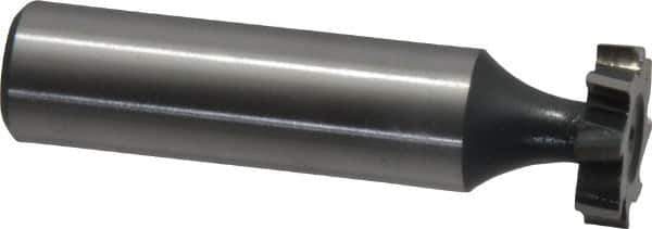 Interstate - 5/8" Diam x 5/32" Face Width, High Speed Steel, 8 Teeth, Shank Connection Woodruff Keyseat Cutter - Uncoated, 2-5/32" OAL x 1/2" Shank, Staggered Teeth, ANSI 505, Old Standard 6 - Industrial Tool & Supply