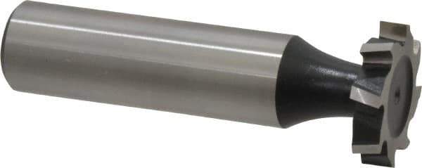 Interstate - 3/4" Diam x 5/32" Face Width, High Speed Steel, 10 Teeth, Shank Connection Woodruff Keyseat Cutter - Uncoated, 2-5/32" OAL x 1/2" Shank, Staggered Teeth, ANSI 506, Old Standard 8 - Industrial Tool & Supply