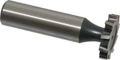Interstate - 7/8" Diam x 5/32" Face Width, High Speed Steel, 10 Teeth, Shank Connection Woodruff Keyseat Cutter - Uncoated, 2-5/32" OAL x 1/2" Shank, Staggered Teeth, ANSI 507, Old Standard 10 - Industrial Tool & Supply