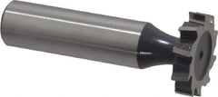 Interstate - 7/8" Diam x 3/16" Face Width, High Speed Steel, 10 Teeth, Shank Connection Woodruff Keyseat Cutter - Uncoated, 2-3/16" OAL x 1/2" Shank, Staggered Teeth, ANSI 607, Old Standard 11 - Industrial Tool & Supply