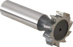 Interstate - 1" Diam x 7/32" Face Width, High Speed Steel, 12 Teeth, Shank Connection Woodruff Keyseat Cutter - Uncoated, 2-7/32" OAL x 1/2" Shank, Staggered Teeth, ANSI 708, Old Standard 14 - Industrial Tool & Supply