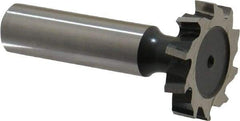 Interstate - 1-1/8" Diam x 7/32" Face Width, High Speed Steel, 12 Teeth, Shank Connection Woodruff Keyseat Cutter - Uncoated, 2-7/32" OAL x 1/2" Shank, Staggered Teeth, ANSI 709, Old Standard 17 - Industrial Tool & Supply