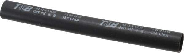 Thomas & Betts - 6" Long, 3:1, Polyolefin Heat Shrink Electrical Tubing - Black - Industrial Tool & Supply