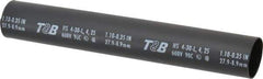 Thomas & Betts - 9" Long, 3:1, Polyolefin Heat Shrink Electrical Tubing - Black - Industrial Tool & Supply