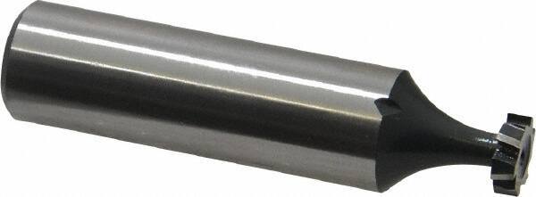 Interstate - 5/16" Diam x 3/32" Face Width, High Speed Steel, 6 Teeth, Shank Connection Woodruff Keyseat Cutter - Uncoated, 2-3/32" OAL x 1/2" Shank, Staggered Teeth, ANSI 302-1/2, Old Standard 207 - Industrial Tool & Supply