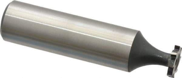 Interstate - 3/8" Diam x 1/16" Face Width, High Speed Steel, 6 Teeth, Shank Connection Woodruff Keyseat Cutter - Uncoated, 2-1/16" OAL x 1/2" Shank, Staggered Teeth, ANSI 203, Old Standard 211 - Industrial Tool & Supply