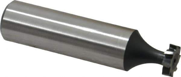 Interstate - 3/8" Diam x 3/32" Face Width, High Speed Steel, 6 Teeth, Shank Connection Woodruff Keyseat Cutter - Uncoated, 2-3/32" OAL x 1/2" Shank, Staggered Teeth, ANSI 303, Old Standard 212 - Industrial Tool & Supply