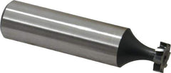 Interstate - 3/8" Diam x 3/32" Face Width, High Speed Steel, 6 Teeth, Shank Connection Woodruff Keyseat Cutter - Uncoated, 2-3/32" OAL x 1/2" Shank, Staggered Teeth, ANSI 303, Old Standard 212 - Industrial Tool & Supply