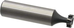 Interstate - 3/8" Diam x 1/8" Face Width, High Speed Steel, 6 Teeth, Shank Connection Woodruff Keyseat Cutter - Uncoated, 2-1/8" OAL x 1/2" Shank, Staggered Teeth, ANSI 403, Old Standard 213 - Industrial Tool & Supply