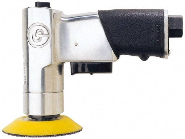 Chicago Pneumatic - 15,000 OPM, 21 CFM Air Consumption, Right Angle Air Orbital Sander - Round Pad, 1/4" Inlet - Industrial Tool & Supply