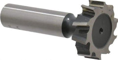 Interstate - 1-1/8" Diam x 5/16" Face Width, High Speed Steel, 12 Teeth, Shank Connection Woodruff Keyseat Cutter - Uncoated, 2-5/16" OAL x 1/2" Shank, Staggered Teeth, ANSI 1009, Old Standard C - Industrial Tool & Supply