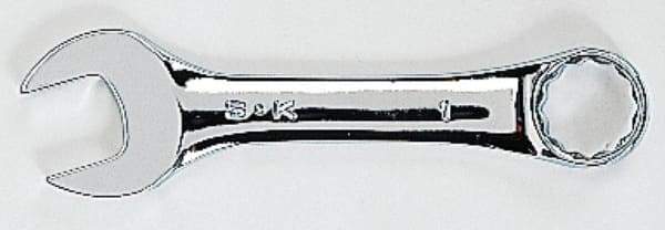 SK - 11/16" 12 Point Offset Combination Wrench - 15° Offset Angle, 5-1/4" OAL, Steel, Chrome Finish - Industrial Tool & Supply