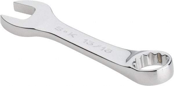 SK - 13/16" 12 Point Offset Combination Wrench - 15° Offset Angle, 6" OAL, Steel, Chrome Finish - Industrial Tool & Supply