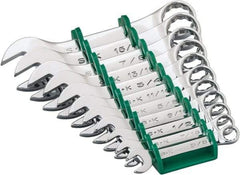 SK - 11 Piece, 3/8 to 1", 12 Point, Combination Wrench Set - Inch System of Measurement, Chrome Finish, Comes in Plastic Tray - Industrial Tool & Supply