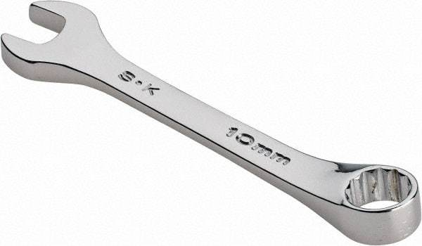 SK - 10mm 12 Point Offset Combination Wrench - 15° Offset Angle, 3-3/4" OAL, Steel, Chrome Finish - Industrial Tool & Supply