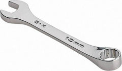 SK - 10mm 12 Point Offset Combination Wrench - 15° Offset Angle, 3-3/4" OAL, Steel, Chrome Finish - Industrial Tool & Supply