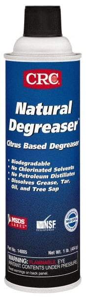 CRC - 20 oz Aerosol Cleaner/Degreaser - Aerosol, Citrus - Industrial Tool & Supply