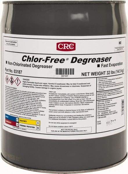 CRC - 5 Gal Bucket Cleaner/Degreaser - Liquid, Unscented - Industrial Tool & Supply