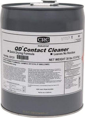 CRC - 5 Gallon Pail Contact Cleaner - 0°F Flash Point, 22,600 Volt Dielectric Strength, Flammable, Food Grade, Plastic Safe - Industrial Tool & Supply