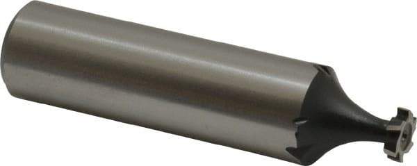 Interstate - 1/4" Diam x 1/16" Face Width, Cobalt, 6 Teeth, Shank Connection Woodruff Keyseat Cutter - Uncoated, 2-1/16" OAL x 1/2" Shank, Staggered Teeth, ANSI 202, Old Standard 201 - Industrial Tool & Supply